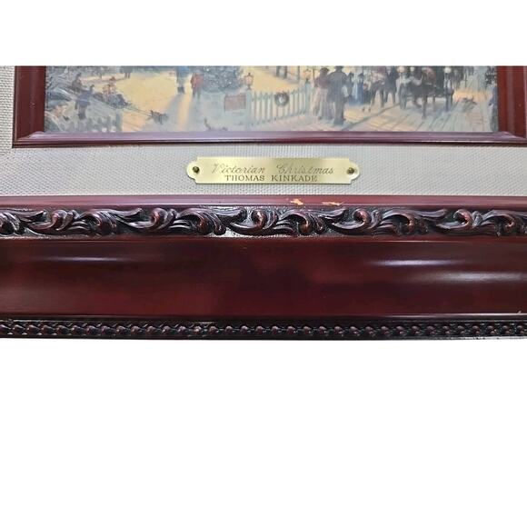 Thomas Kinkade Victorian Christmas -- 5 x 7" Brushwork (Brandy Frame) 2003 - Picture 6 of 10